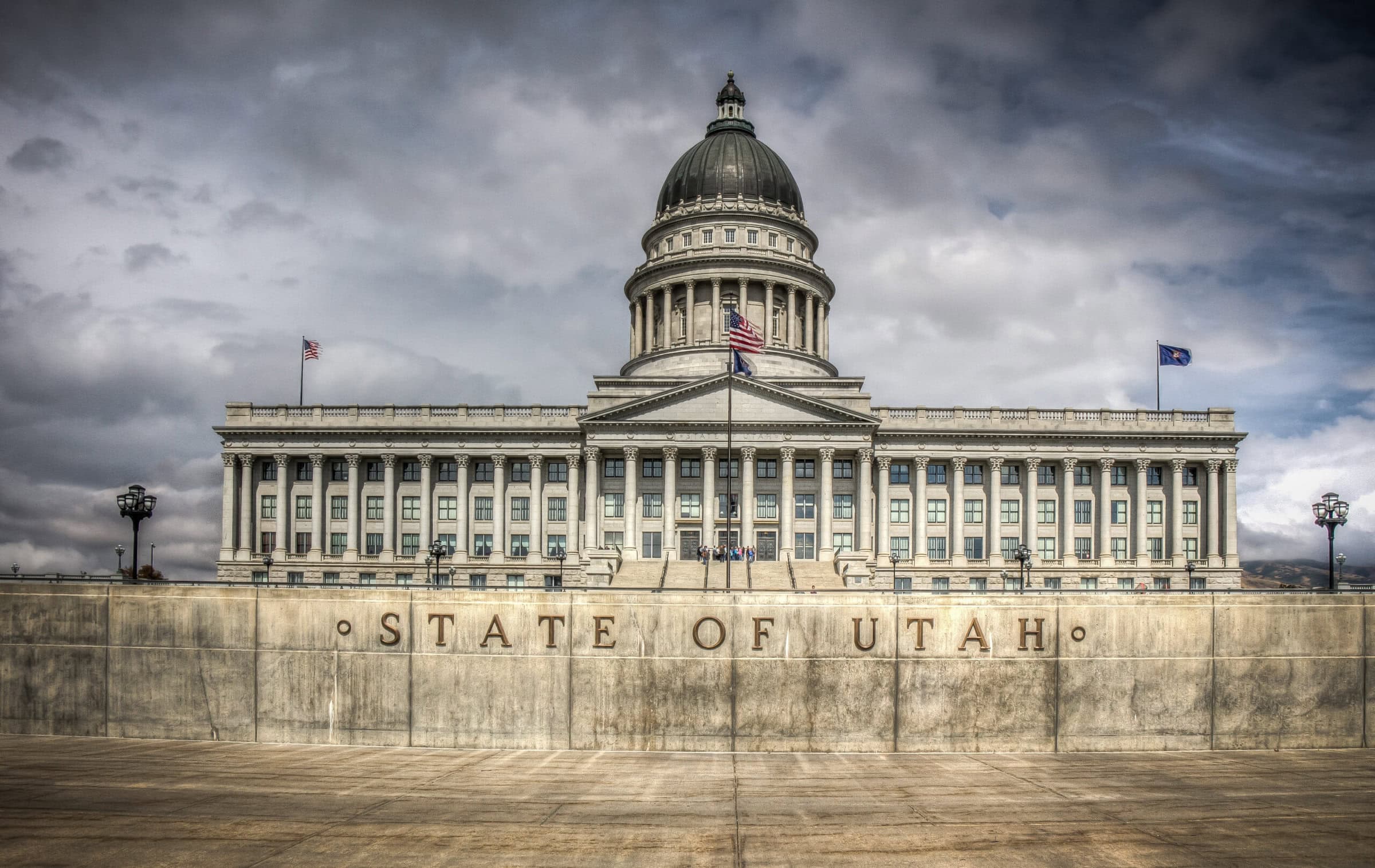 The Utah Capitol houses the chambers of the Utah State Legislature, the governor's office, and the State Supreme Court. USA