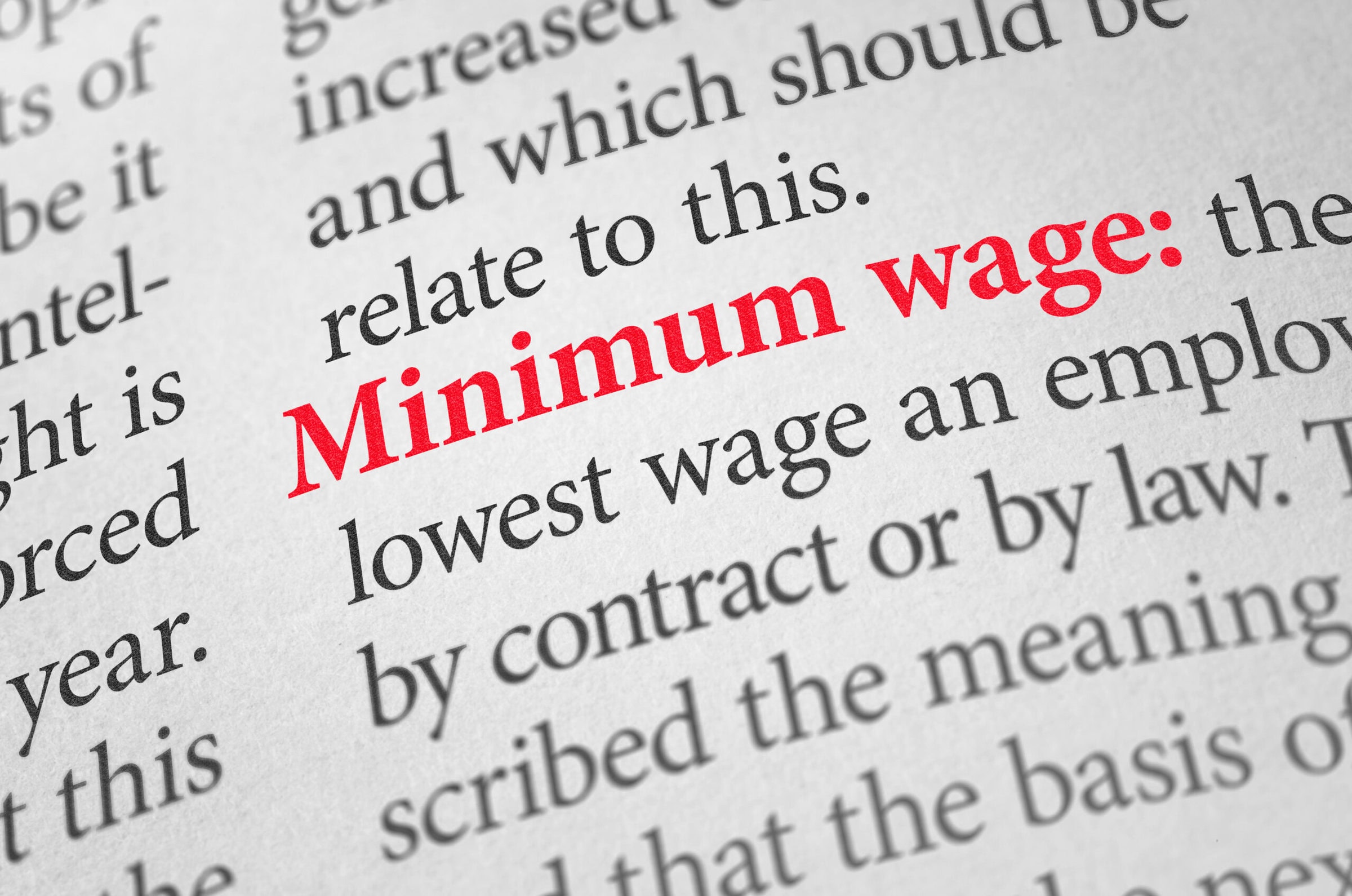 Definition of the word Minimum wage in a dictionary Definition of the word Minimum wage in a dictionary
