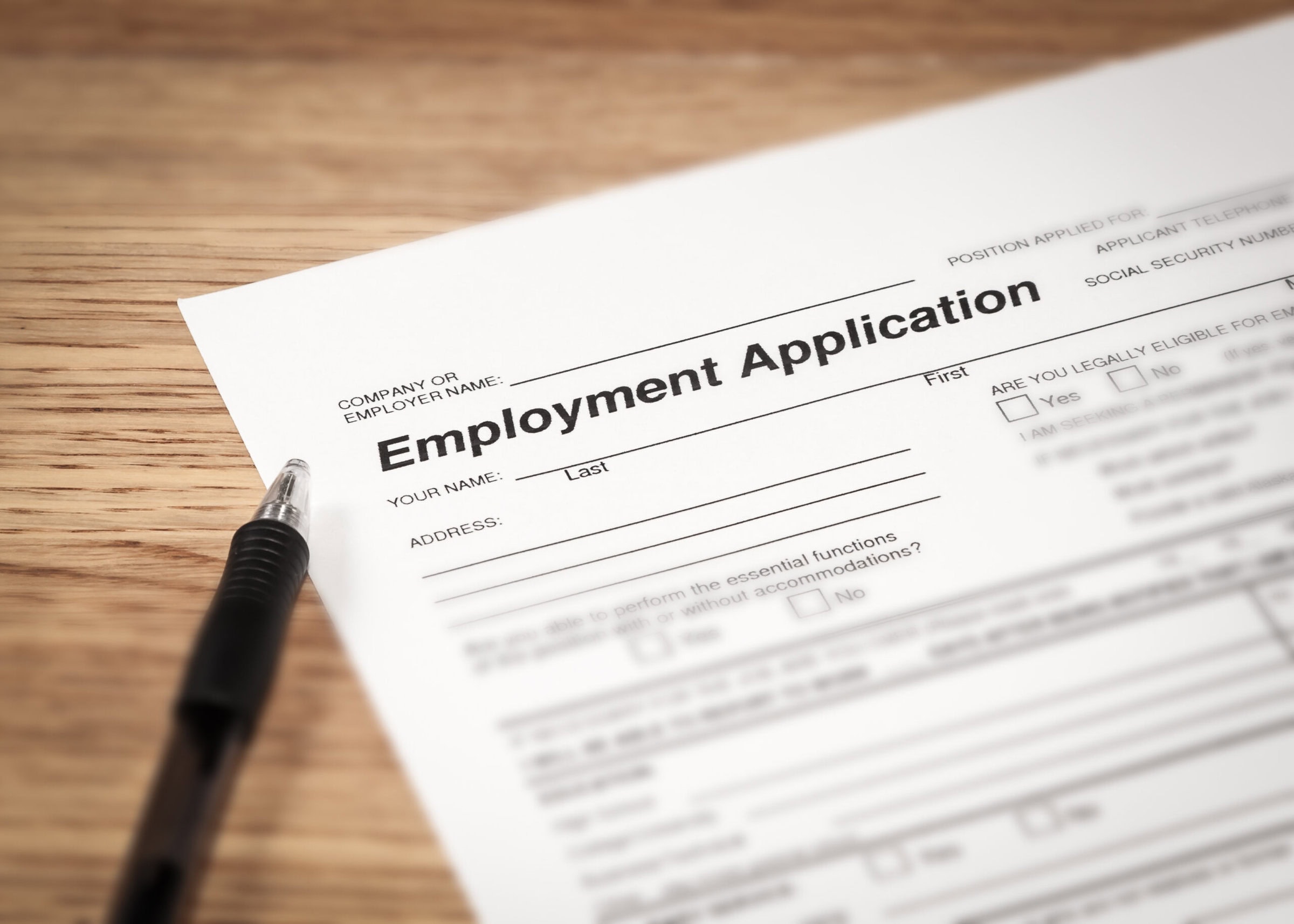 Employment Application The drudges of filling in an application for employment.