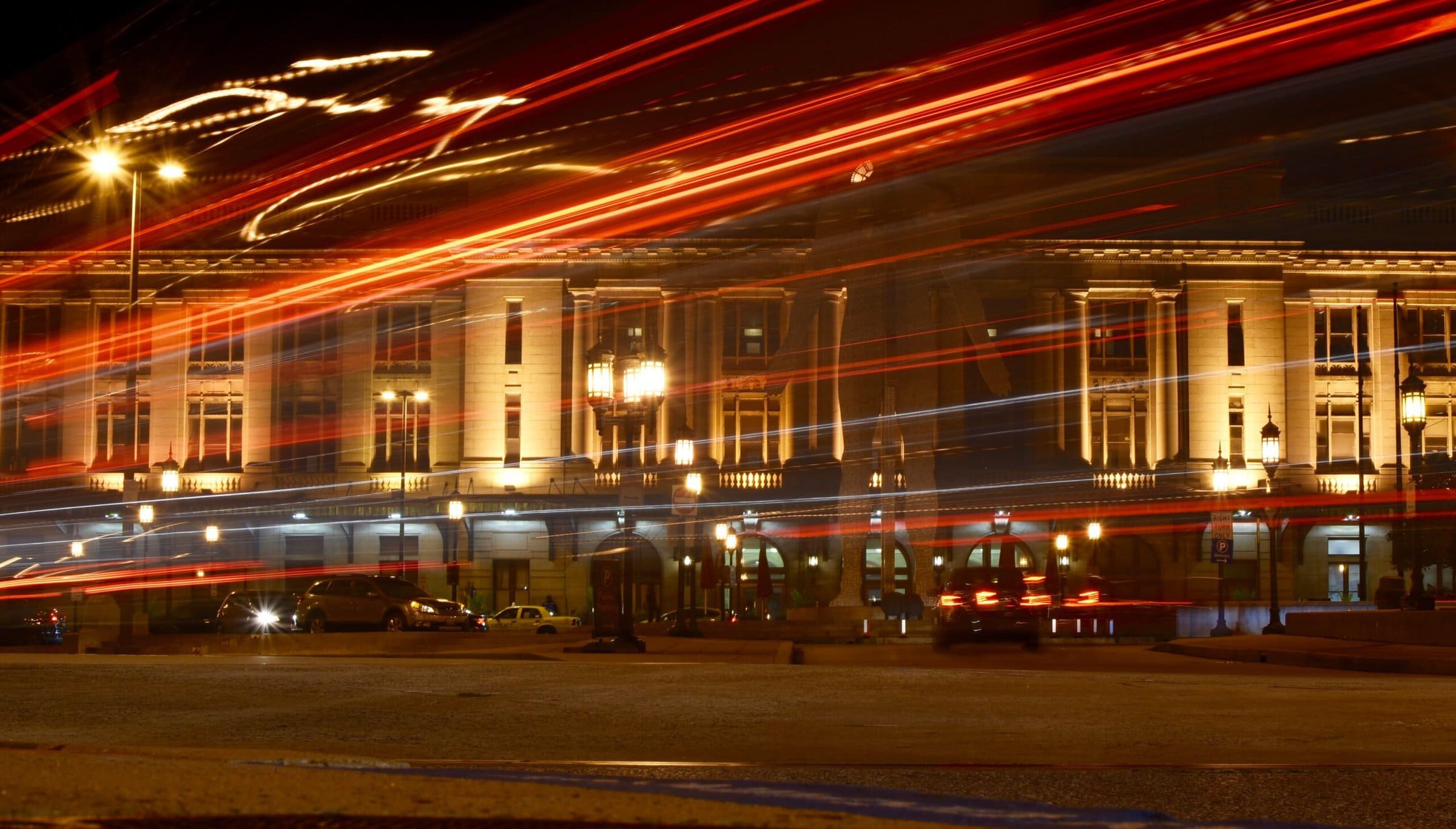 Penn station at night in Baltimore Penn station at night in Baltimore
