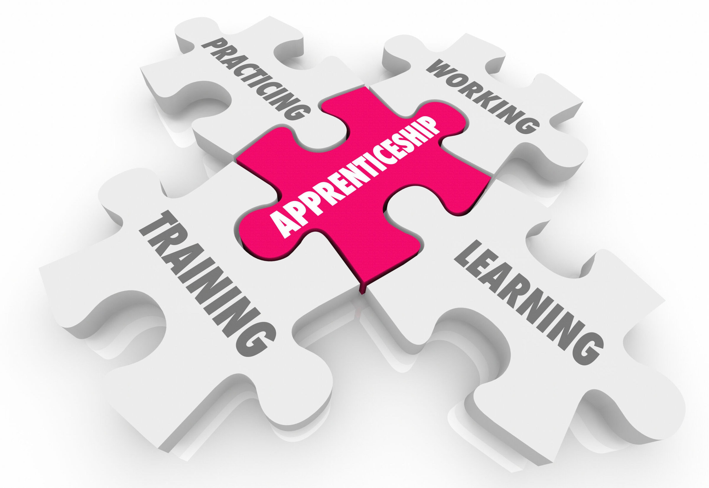 Apprenticeship On the Job Training Learning Puzzle Pieces Words 3d Illustration Apprenticeship On the Job Training Learning Puzzle Pieces Words 3d Illustration